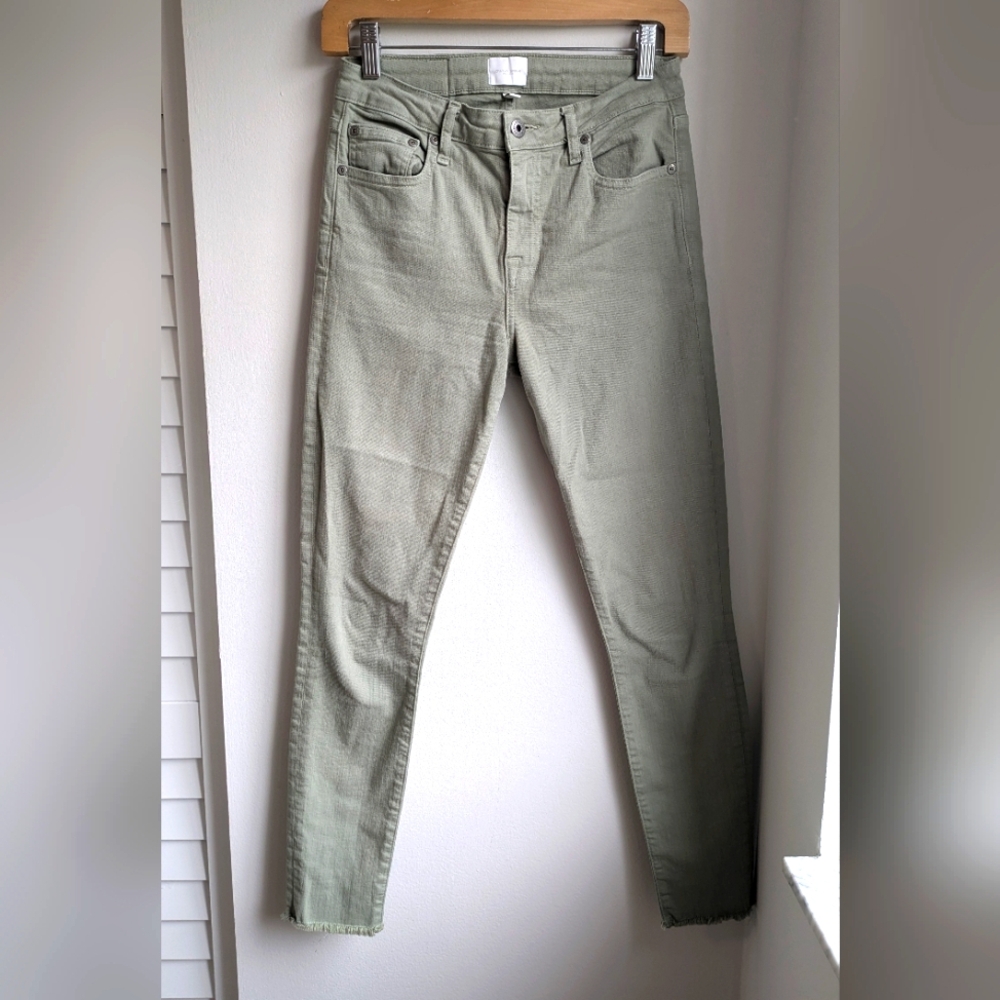 Jonathan Simkhai Stylish Olive Green Women's Skinny Jeans Size 27